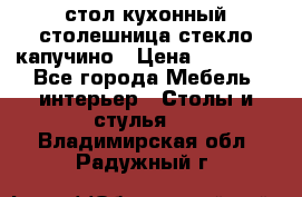 стол кухонный столешница стекло капучино › Цена ­ 12 000 - Все города Мебель, интерьер » Столы и стулья   . Владимирская обл.,Радужный г.